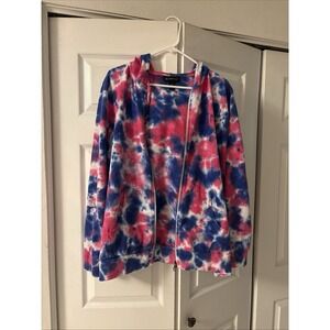 Vintage Y2K INC International Concepts Full Zip Hoodie Sweatshirt Tie-Dye 3X